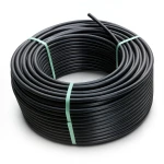 لفة أنابيب بلاستيك بولي ايثيلين عالي الكثافة ضغط 8 بار PE 80 قطر خارجي 125 مم SDR 17 لون أسود