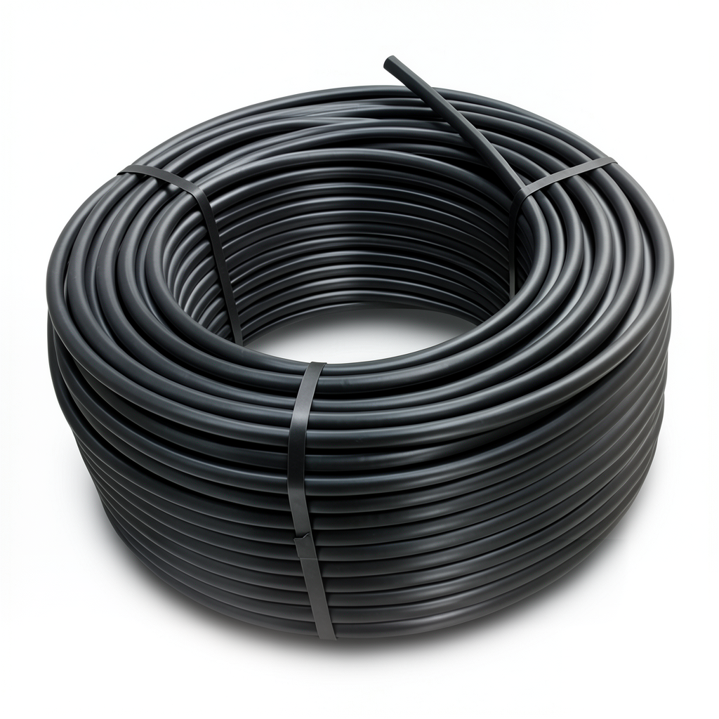 لفة أنابيب HDPE ضغط 8 بار PE 80 قطر خارجي 140 مم SDR 17 لون أسود