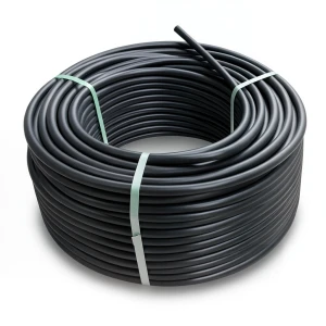 HDPE Plastic Coil Pipe PN 5 Bar PE 80, 140 mm Diameter, SDR 26, Black