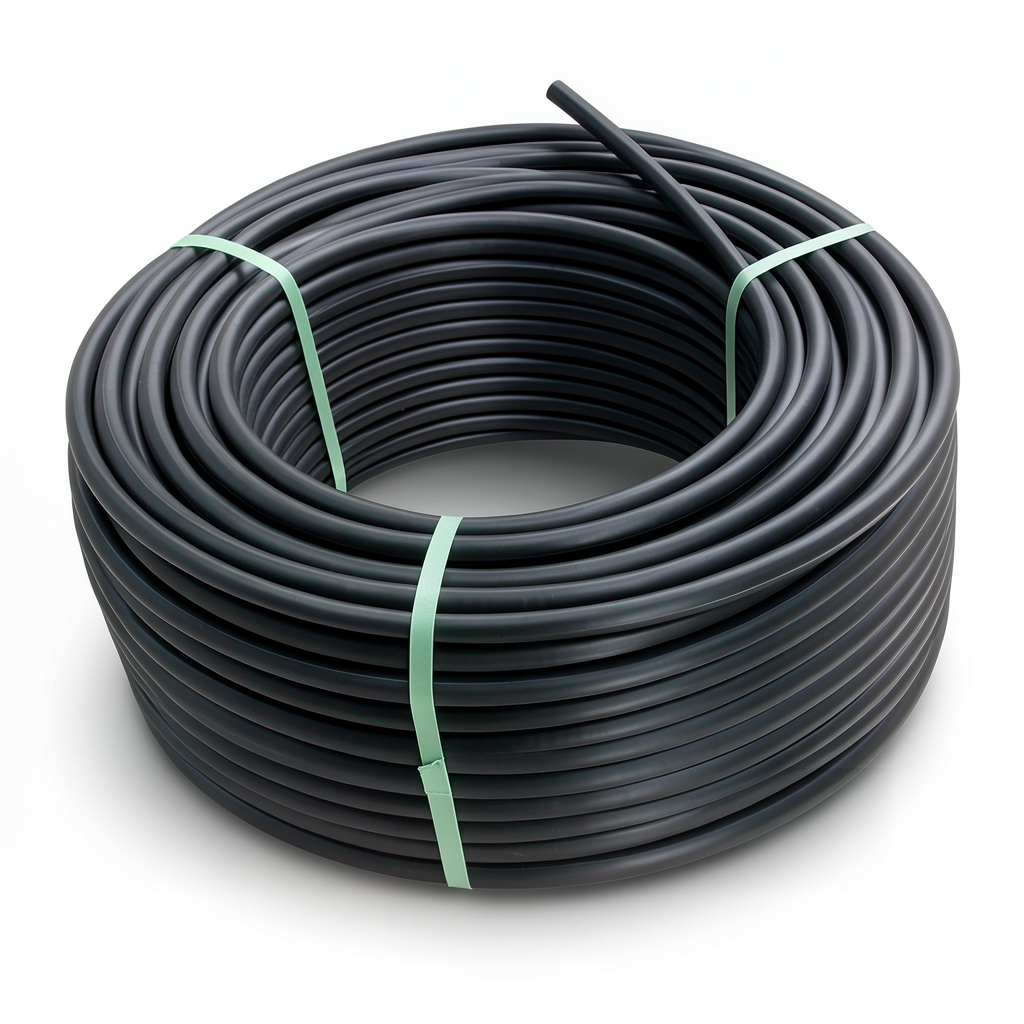 لفة أنابيب HDPE ضغط 10 بار PE 80 قطر خارجي 50 مم SDR 13.6 لون أسود