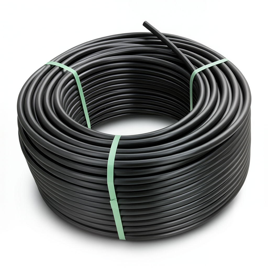 لفة أنابيب بلاستيك HDPE ضغط 8 بار PE 80 قطر خارجي 32 مم SDR 17 لون اسود