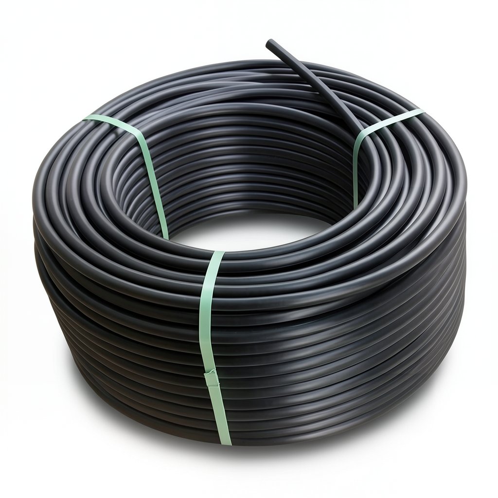 لفة أنابيب HDPE ضغط 10 بار PE 80 قطر خارجي 110 مم SDR 13.6 لون أسود