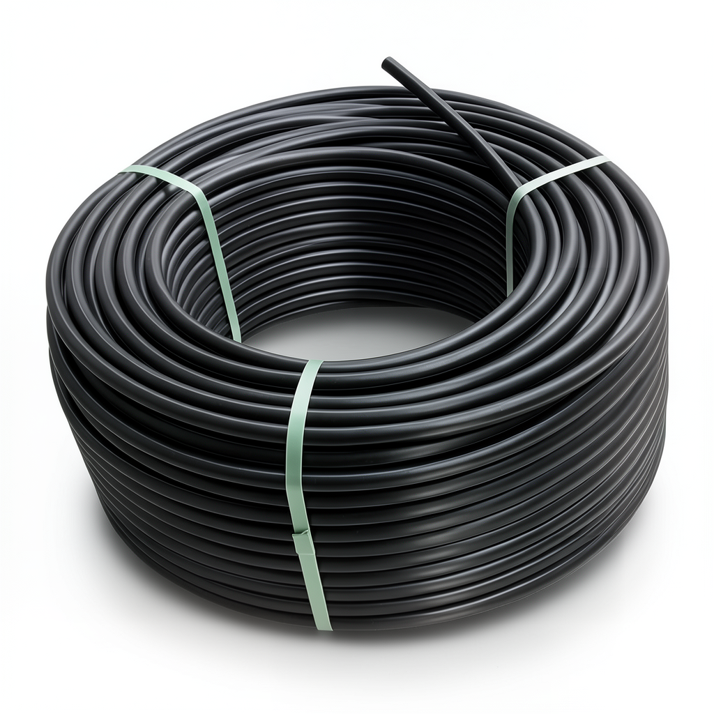 لفة أنابيب بلاستيك HDPE ضغط 8 بار PE 80 قطر خارجي 90 مم SDR 17 لون اسود