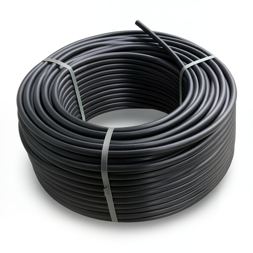 لفة أنابيب HDPE ضغط 8 بار PE 80 قطر خارجي 110 مم SDR 17 أسود