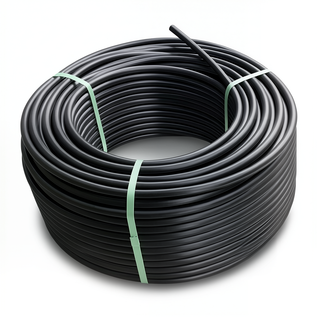 لفة أنابيب HDPE ضغط 8 بار PE 80 قطر خارجي 140 مم SDR 17 لون أسود