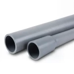مواسير UPVC ضغط 10 بار قطر خارجي 355 مم سمك 16.90 مم لون رمادي
