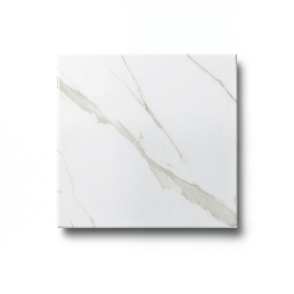 Porcelain Floor Tile 10 mm Thickness, Size 60x60 cm, Statuario Color, Amore Design
