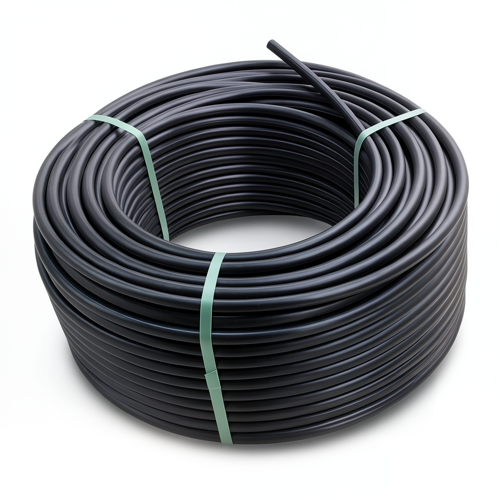 لفة أنابيب HDPE ضغط 10 بار PE 80 قطر خارجي 50 مم SDR 13.6 لون أسود