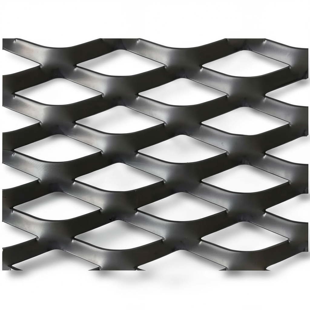 Hot Rolled Black Steel Expanded Metal Mesh Thickness 1.5 mm Width 2.44 m Length 7 m