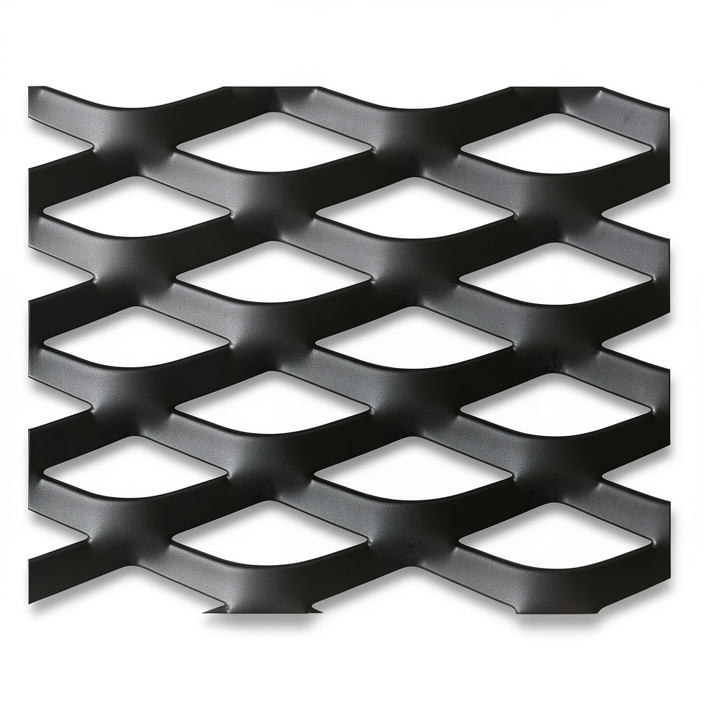 Hot Rolled Black Steel Expanded Metal Mesh Thickness 1.7 mm Width 2.44 m Length 1 m