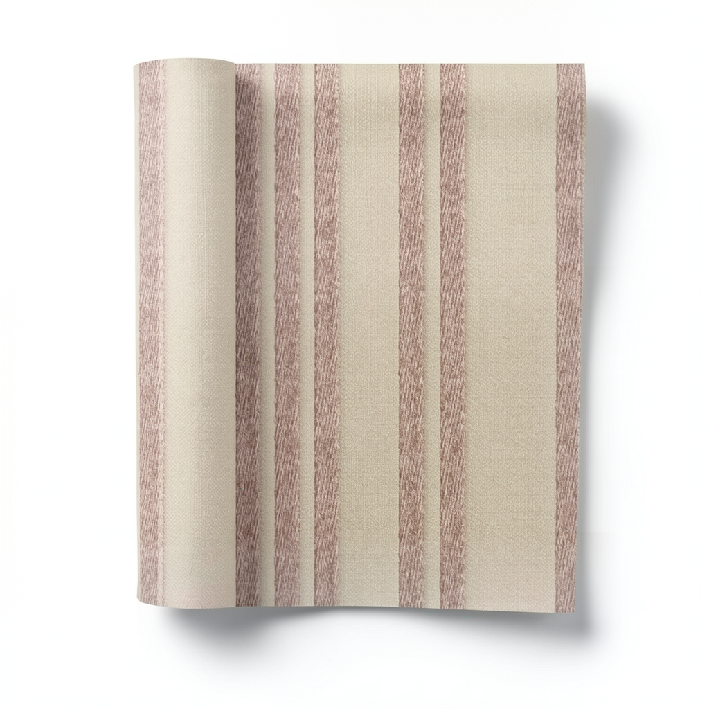 Italian Wallpaper Striped Design 10m x 0.73m, Light Brown