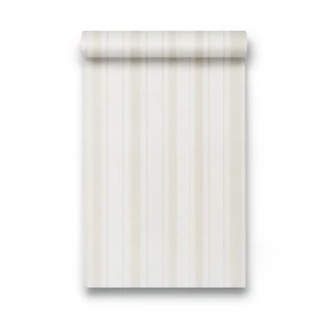 ورق حائط ايطالي تصميم مقلم مقاس 10 م×0.73م، بيج شاحب
