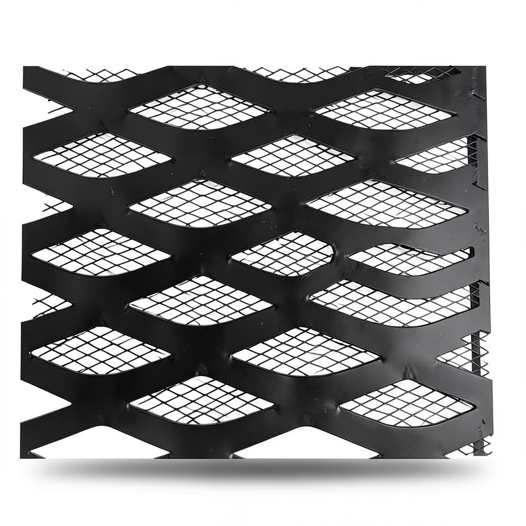 Hot Rolled Black Steel Expanded Metal Mesh Thickness 2 mm Width 2.44 m Length 1 m