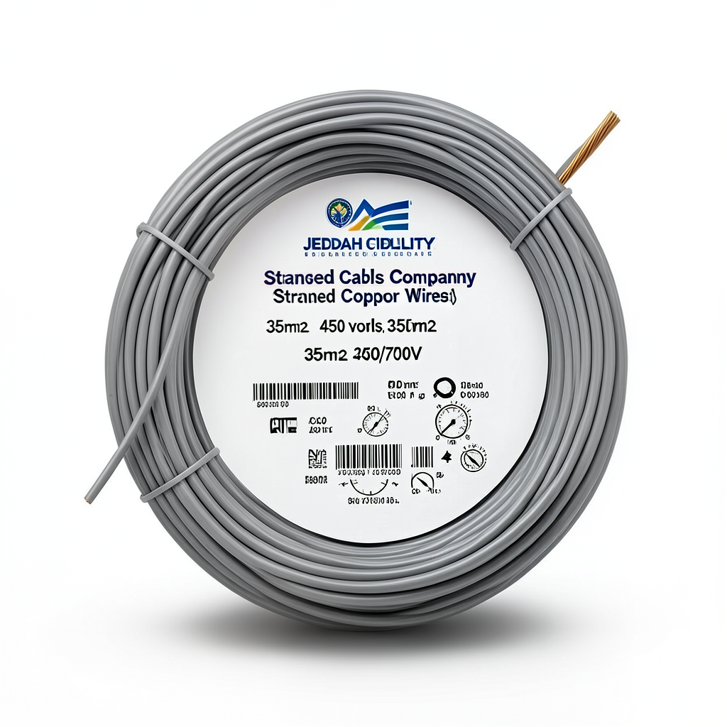Stranded Copper Wire 35mm2, 450/750 volts, Gray Color | Jeddah Cables Company