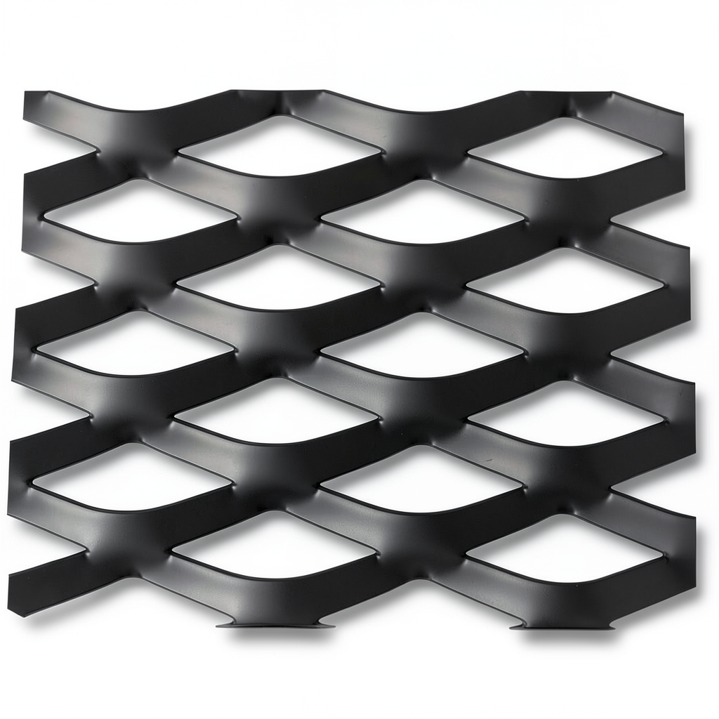 Hot Rolled Black Steel Expanded Metal Mesh Thickness 1.8 mm Width 2.44 m Length 7 m