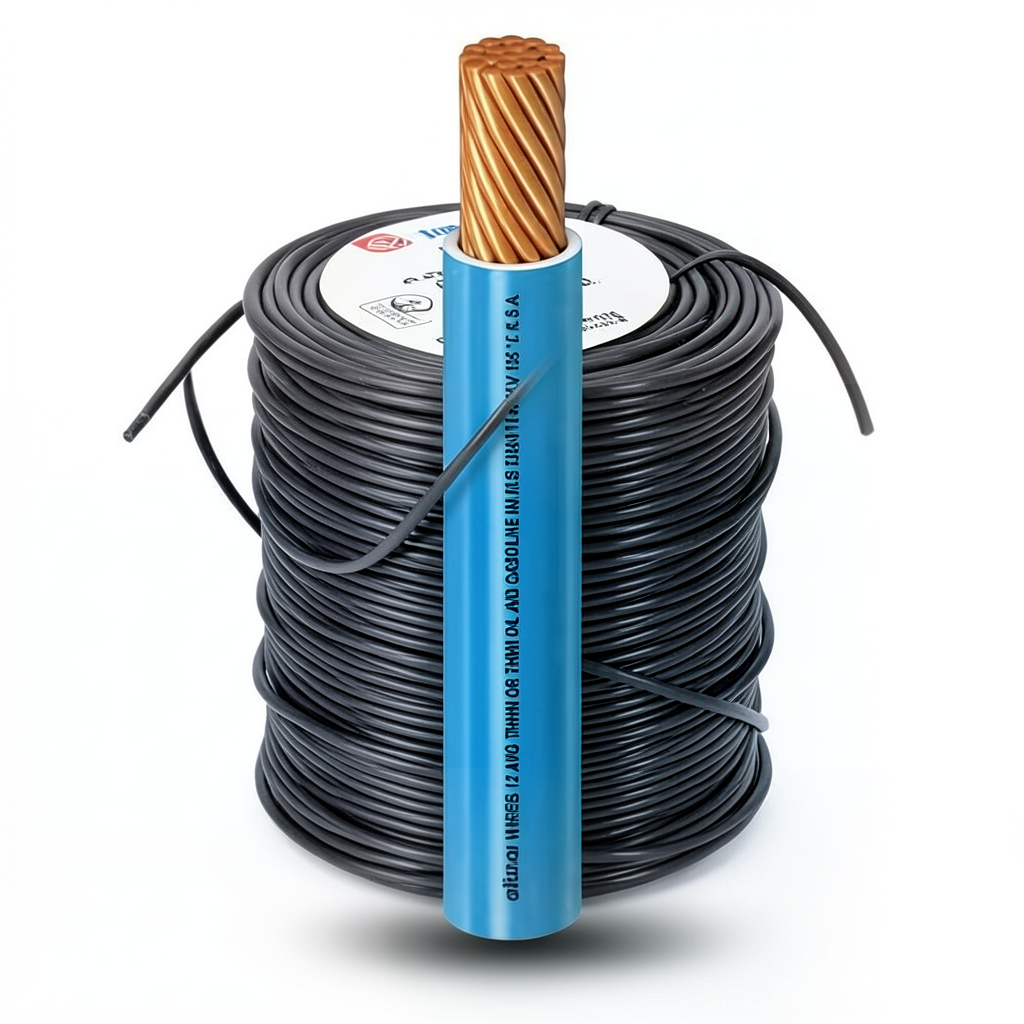 سلك AWM نحاس مجدول 18 AWG 600 فولت عزل PVC اسود طول 2500 قدم | شركة الفنار