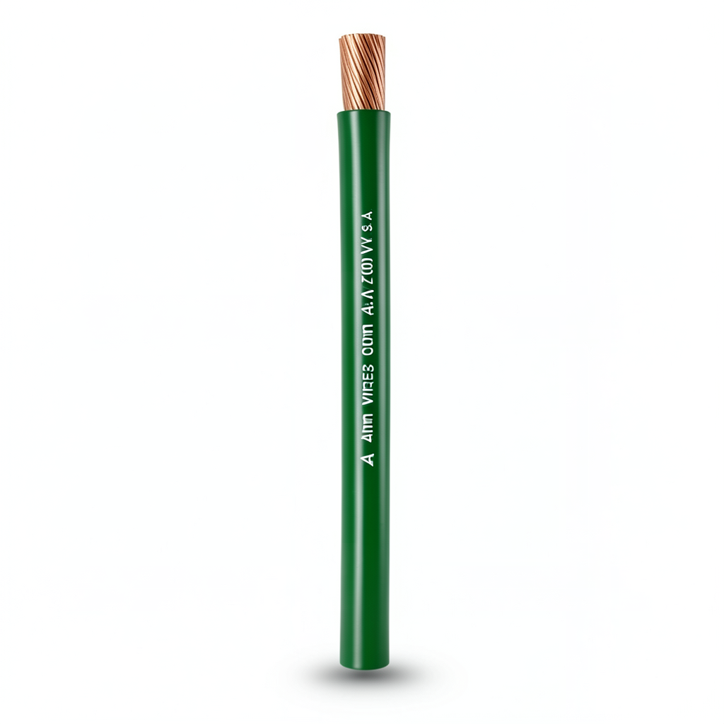 PVC Insulated Flexible Copper Single Wire 4mm2, 450/750V, Green | Al Fanar