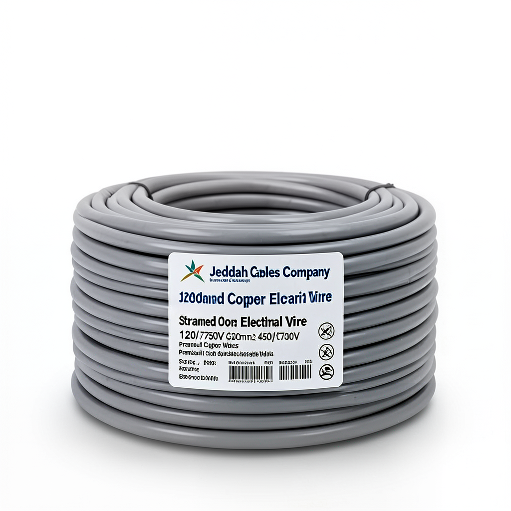 Stranded Copper Electrical Wire 120mm2 450/750V Gray | Jeddah Cables Company