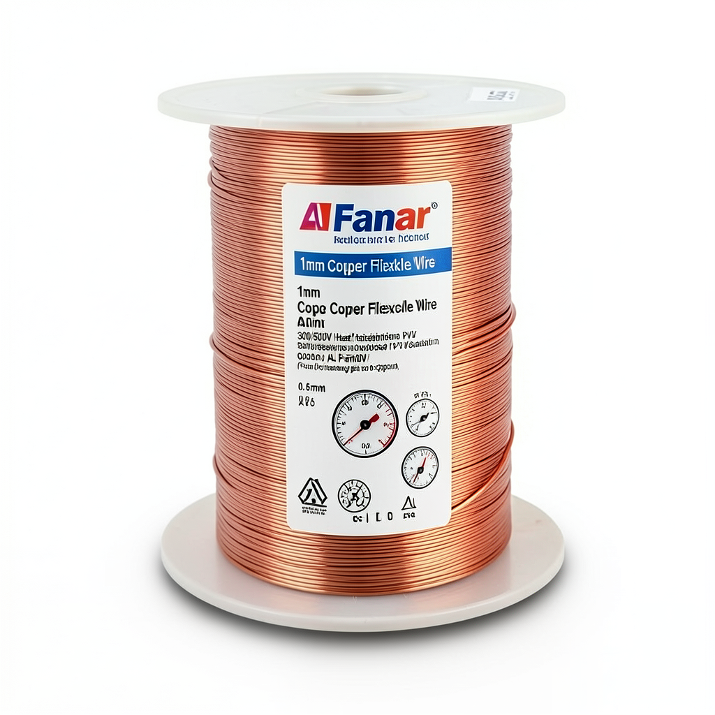 1mm Copper Flexible Wire 300/500V Heat Resistant PVC Insulation 0.6mm | Al Fanar