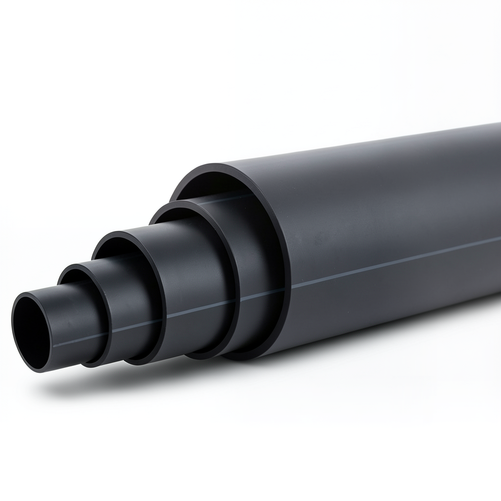 HDPE Plastic Pipe Nominal Pressure 12.5 Bar PE 80 OD 315 mm SDR 11 Black