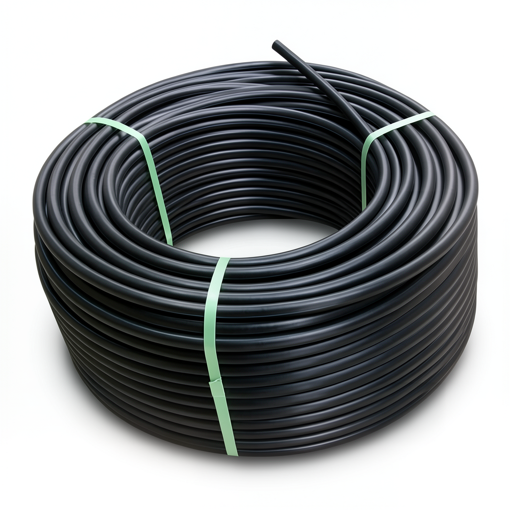 لفة أنابيب HDPE ضغط 12.5 بار PE 80 قطر خارجي 20 مم SDR 11 لون أسود