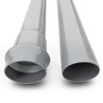 مواسير UPVC مقاس 110 مم، سمك 3.8 مم، لون رمادي