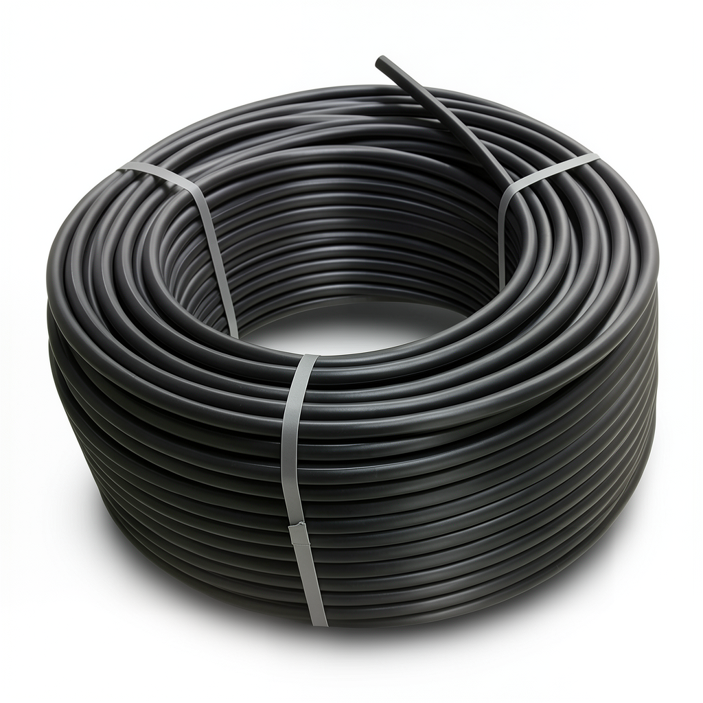 HDPE Plastic Coil Pipe PN 12.5 Bar PE 80 75 mm SDR 11 Black