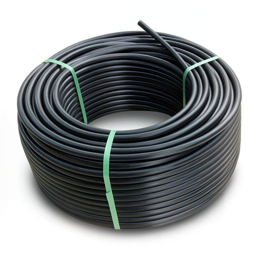 لفة أنابيب HDPE ضغط 10 بار PE 80 قطر 20 مم SDR 13.6 لون أسود