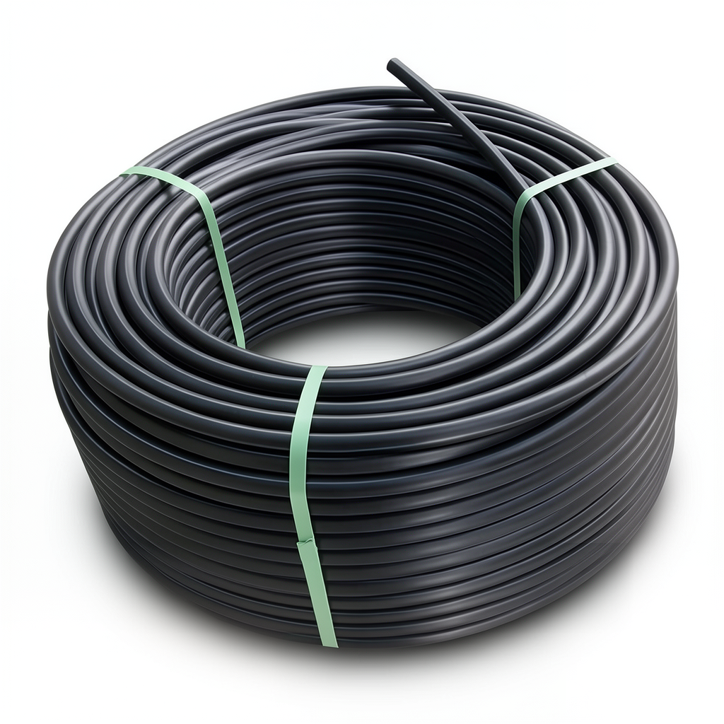 لفة أنابيب HDPE ضغط 10 بار PE 80 قطر خارجي 50 مم SDR 13.6 لون أسود