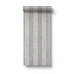 Wall Decoration Striped Design 10m x 0.53m Gray with Beige, Model 18311