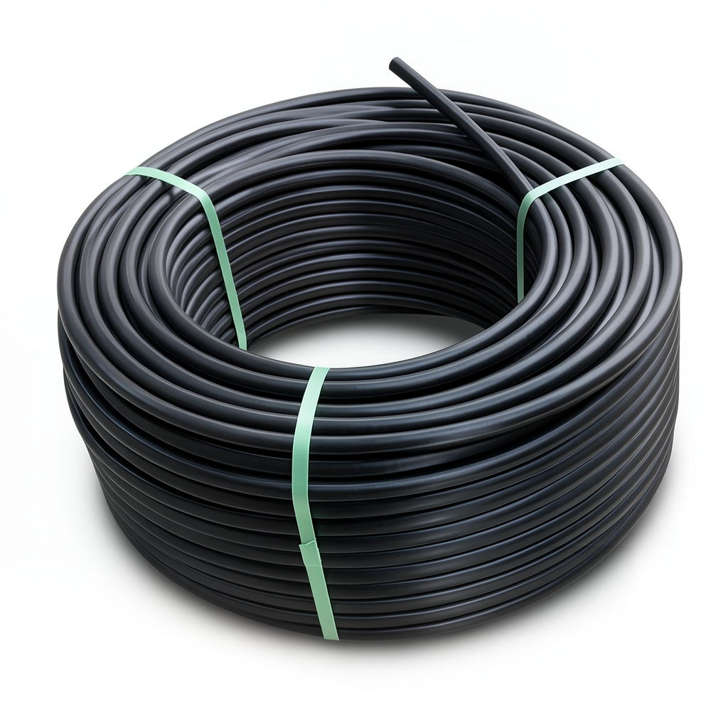 لفة أنابيب بلاستيك HDPE ضغط 10 بار PE 80 قطر خارجي 75 مم SDR 13.6 لون أسود