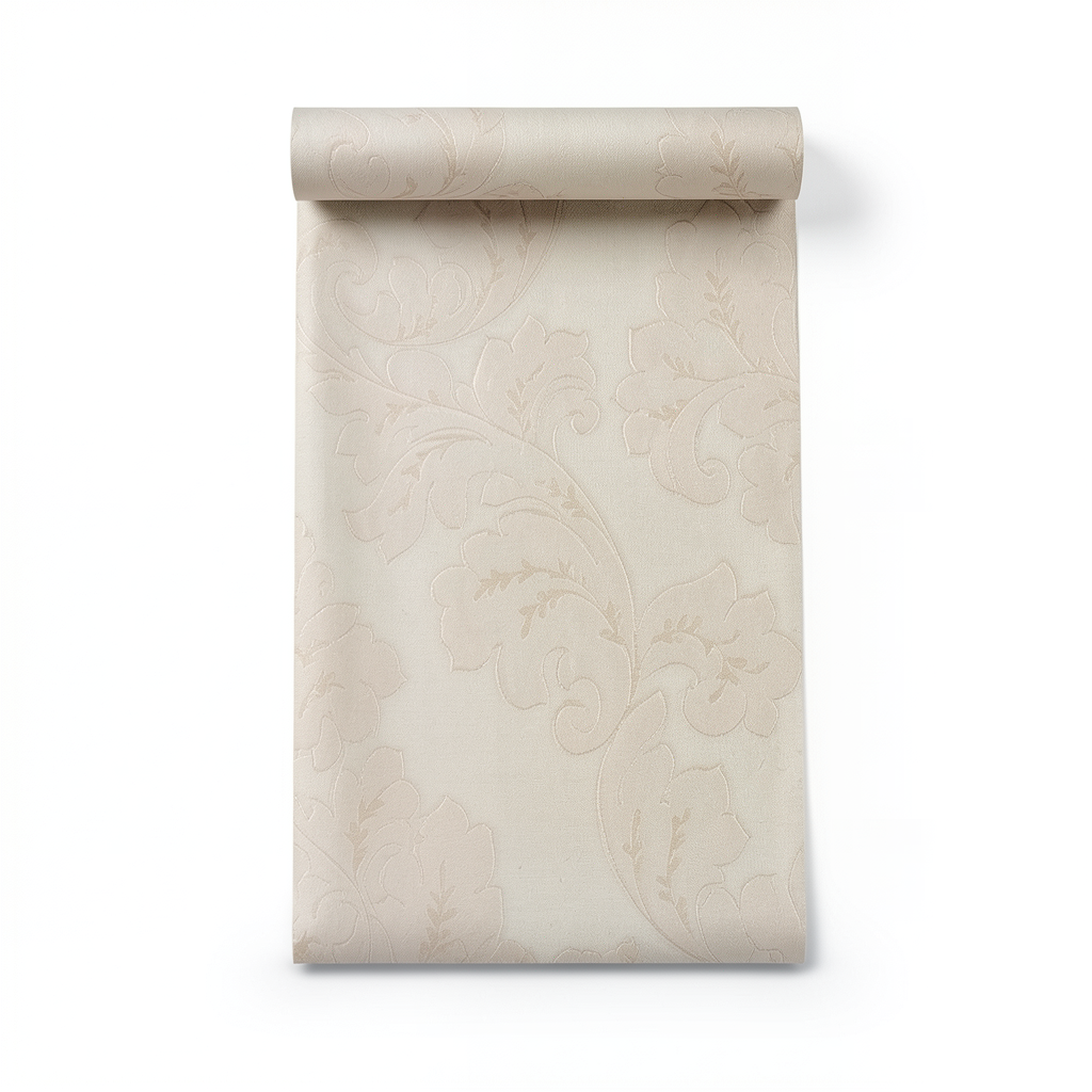Classic Wallpaper Length 10m, Width 0.73m, Beige Color
