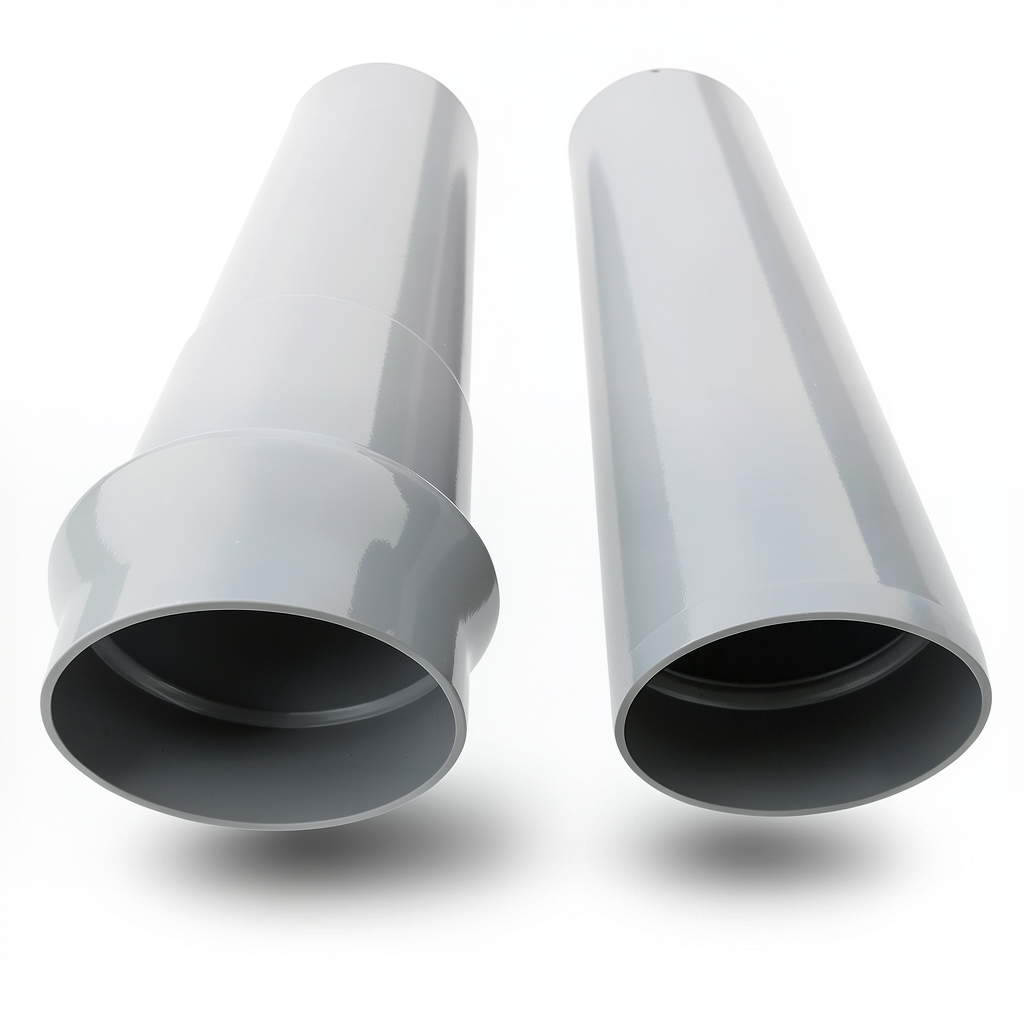 UPVC Pipe for Soil and Ventilating Aboveground 82 mm Thickness 3.8 mm Gray
