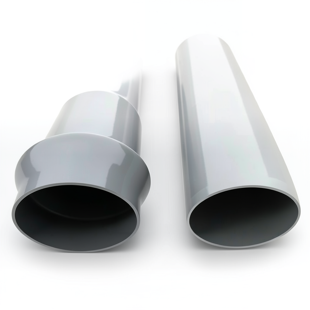 أنبوب UPVC مقاس 50 مم، سماكة 2.2 مم، لون رمادي لأنظمة التخلص من النفايات والتربة