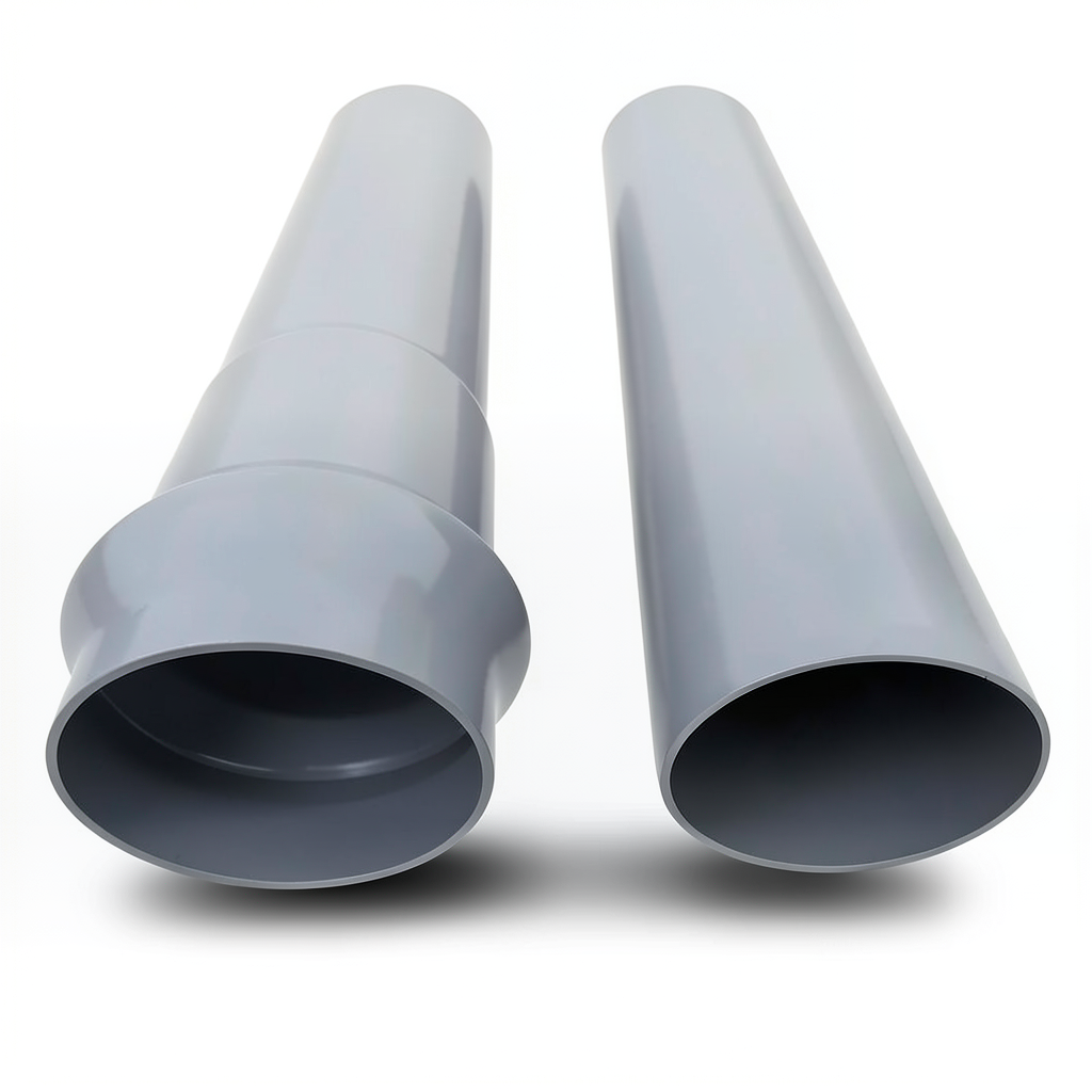 مواسير UPVC مقاس 75 مم، سمك 2.2 مم، لون رمادي