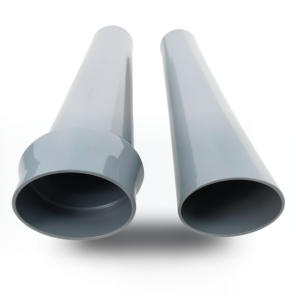 مواسير UPVC مقاس 160 مم، سماكة 3.8 مم، لون رمادي