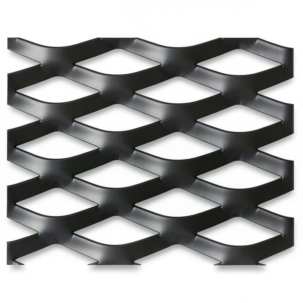 Watad Expanded Metal Mesh 2mm Thickness 2.44m x 4m Black Hot Rolled Steel [Wated]