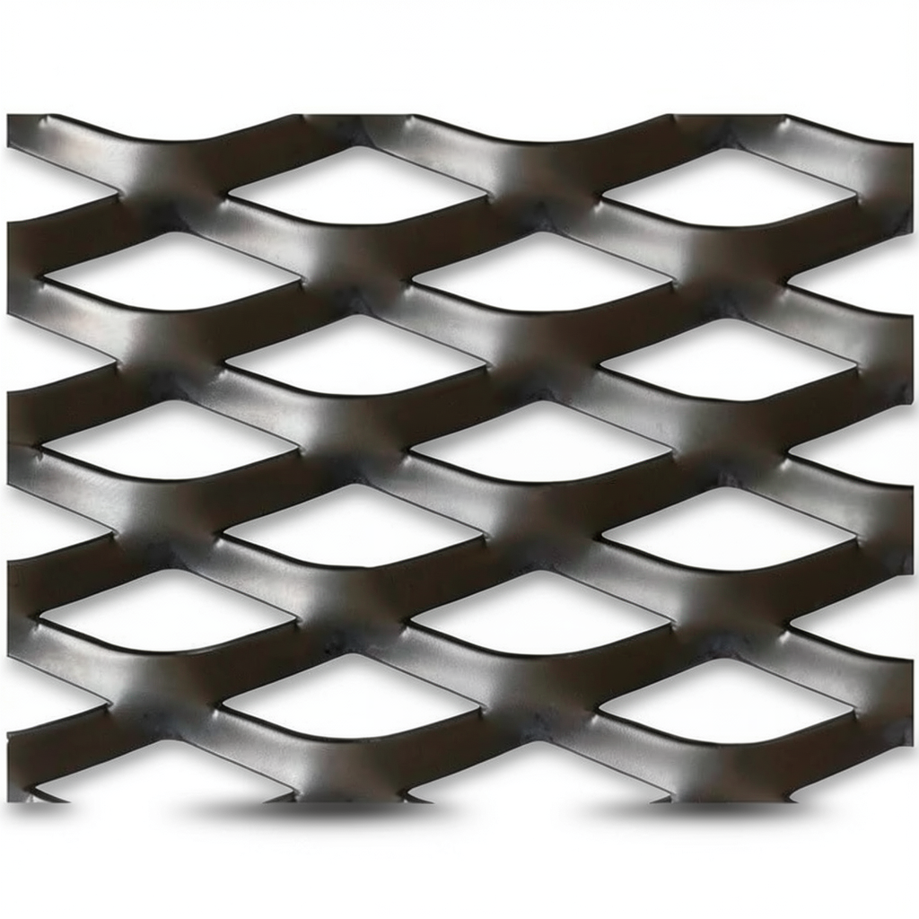 Hot Rolled Black Steel Expanded Metal Mesh Thickness 2 mm Width 2.44 m Length 5 m