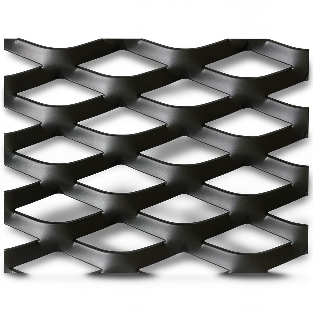 Hot Rolled Black Steel Expanded Metal Mesh 2.3 mm Thickness 5 m Length 2.44 m Width