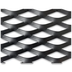 Hot Rolled Black Steel Expanded Metal Mesh Thickness 2.8 mm Width 2.44 m Length 1 m