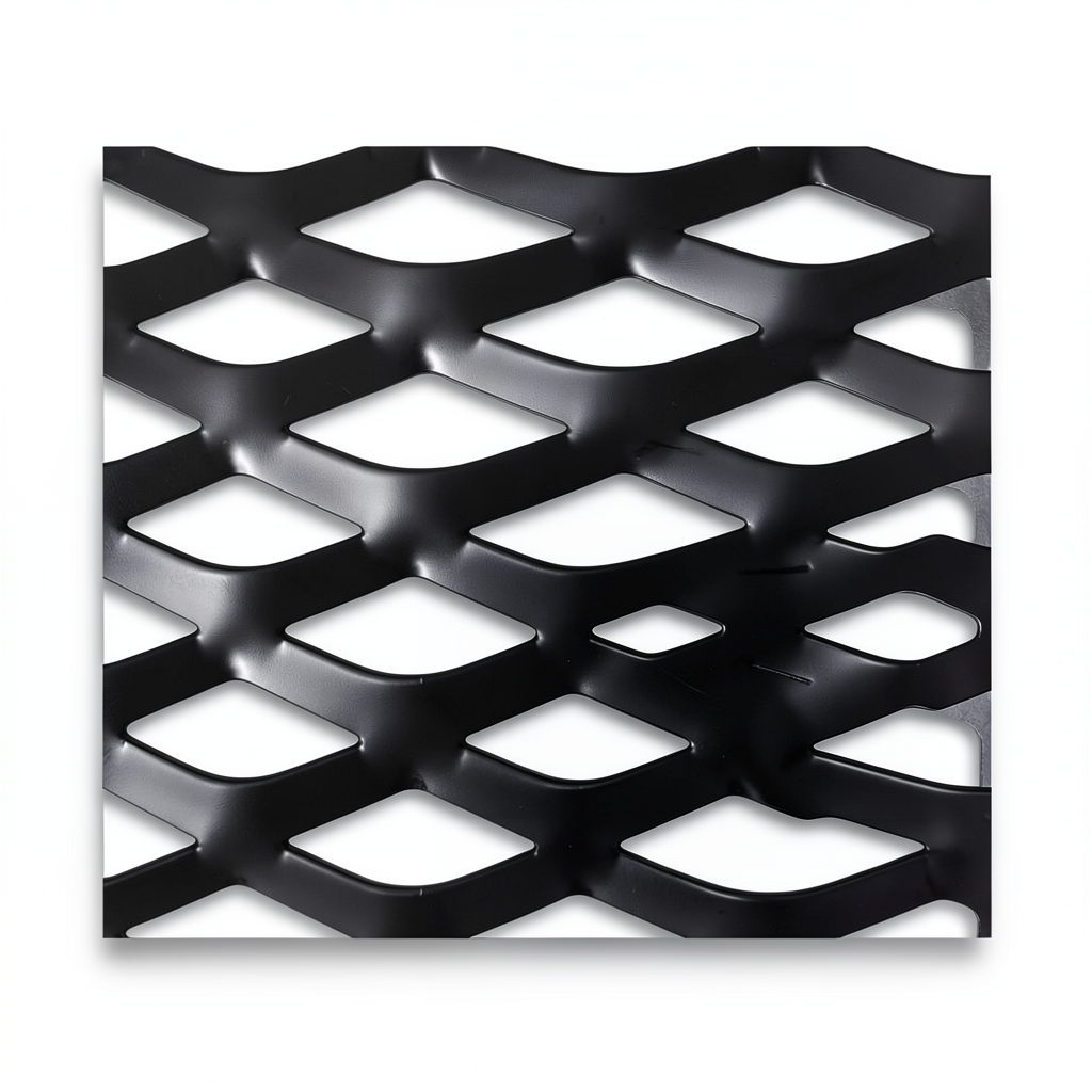 Hot Rolled Black Steel Expanded Metal Mesh Thickness 2.7 mm Width 2.44 m Length 1 m