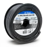 سلك كهرباء AWM نحاس مجدول 8 AWG، 600 فولت، معزول PVC، أسود، 2500 قدم | شركة الفنار
