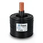 لفة سلك AWM نحاس مجدول 6 AWG 600 فولت، عزل PVC، اسود، طول 2500 قدم | شركة الفنار