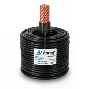 لفة سلك AWM نحاس مجدول 6 AWG 600 فولت، عزل PVC، اسود، طول 2500 قدم | شركة الفنار