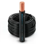 لفة سلك AWM نحاس مجدول 1 AWG، 600 فولت، عزل PVC، أسود، طول 2500 قدم | شركة الفنار