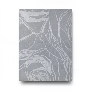 Italian Wallpaper Floral Design Gray Color, Size 10m x 0.73m, Model 125011