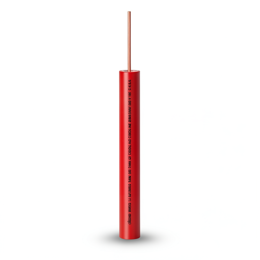 Single Core Stranded Copper AWM Wire 18 AWG, 600V, PVC Insulation, Red, 2500ft | Al Fanar