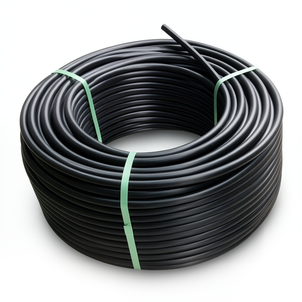 لفة أنابيب بلاستيك HDPE ضغط 10 بار PE 80 قطر خارجي 32 مم SDR 13.6 لون أسود