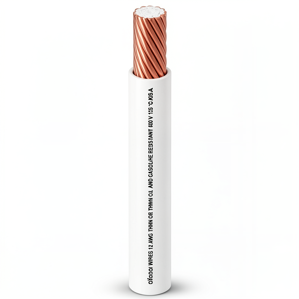 10 AWG Stranded Copper AWM Wire, 600 Volts, PVC Insulation, White, 2500 ft | Al Fanar