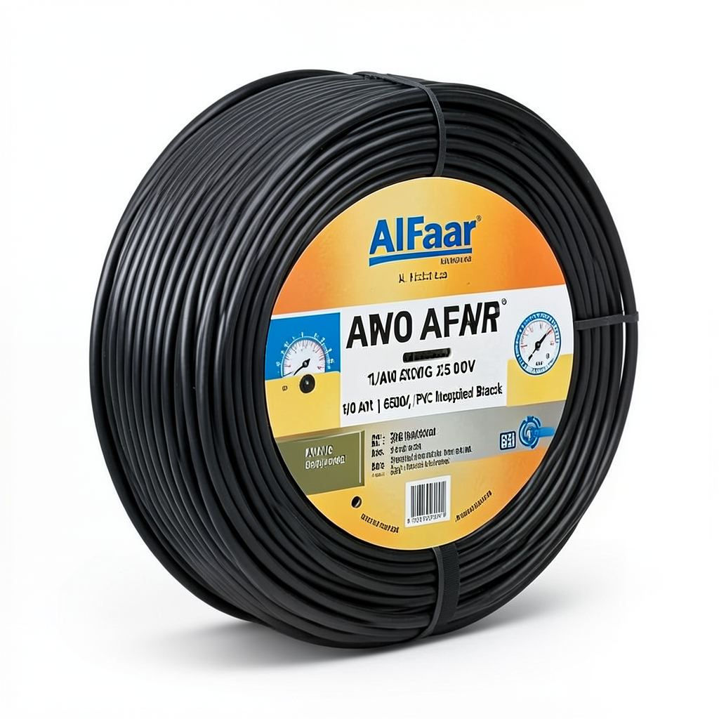 1/0 AWG Stranded Copper AWM Electrical Wire, 600V, PVC Insulated, Black, 2500 ft | Al Fanar